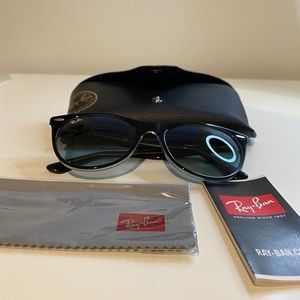 Ray Ban Wayfarer II Classic sunglasses.
